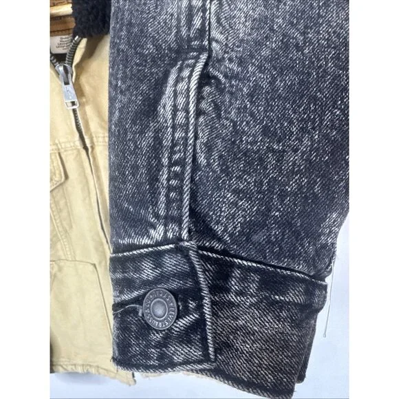 Levi’s Premium Sherpa Jacket Fresh Leaves Tan Black Men S Justin Timberlake